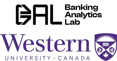 Banking Analytics Lab logo and Western University Canada logo